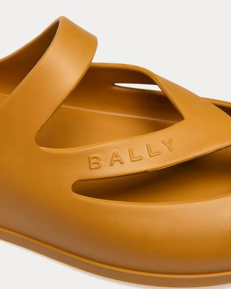 Bally Oaks Rubber Brown Slide Sandals - 4