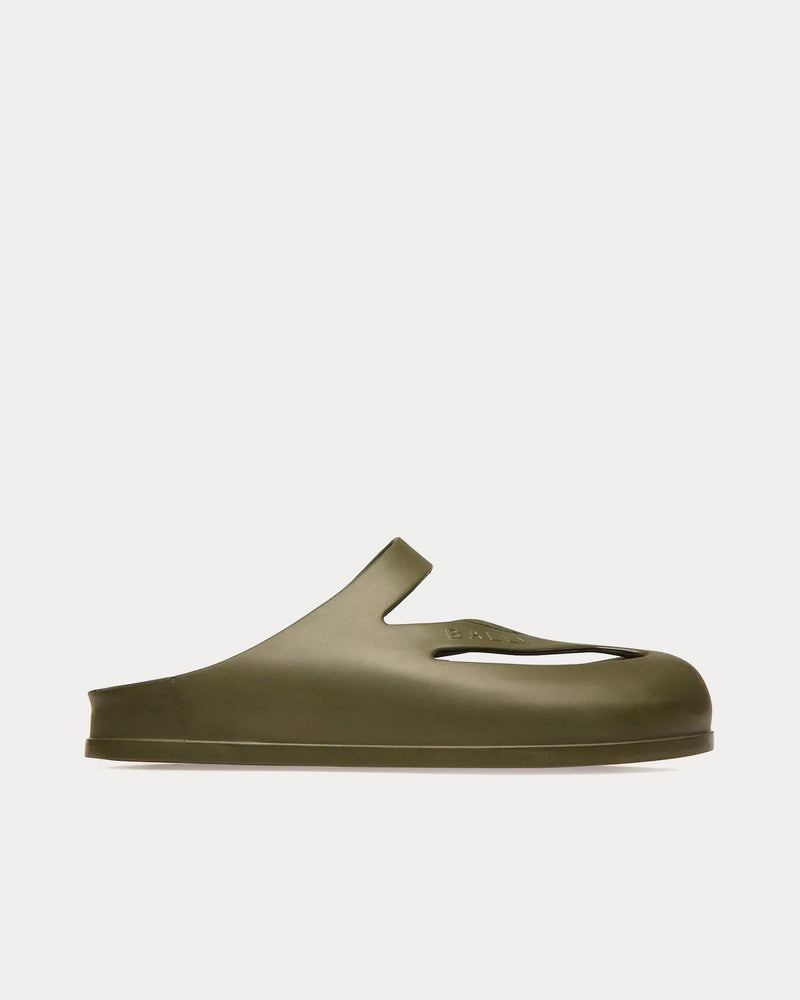 Bally Oaks Rubber Green Slide Sandals - 1