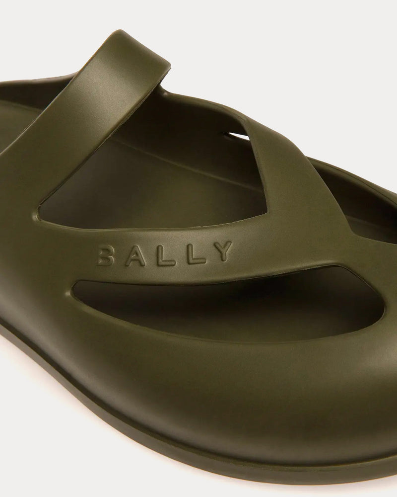 Bally Oaks Rubber Green Slide Sandals - 4