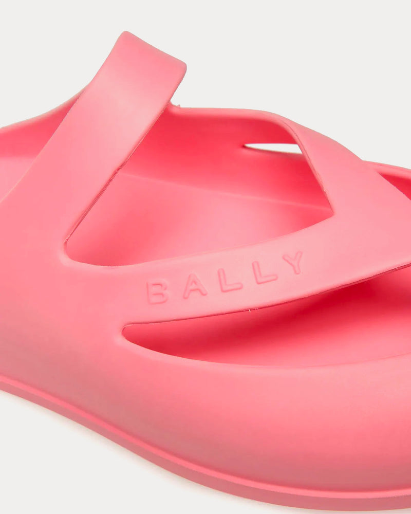 Bally Oaks Rubber Pink Slide Sandals - 4