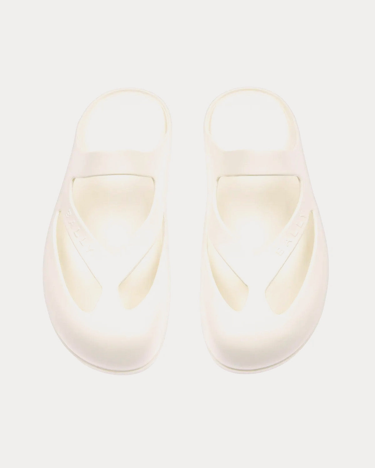 Bally Oaks Rubber White Slide Sandals - 2