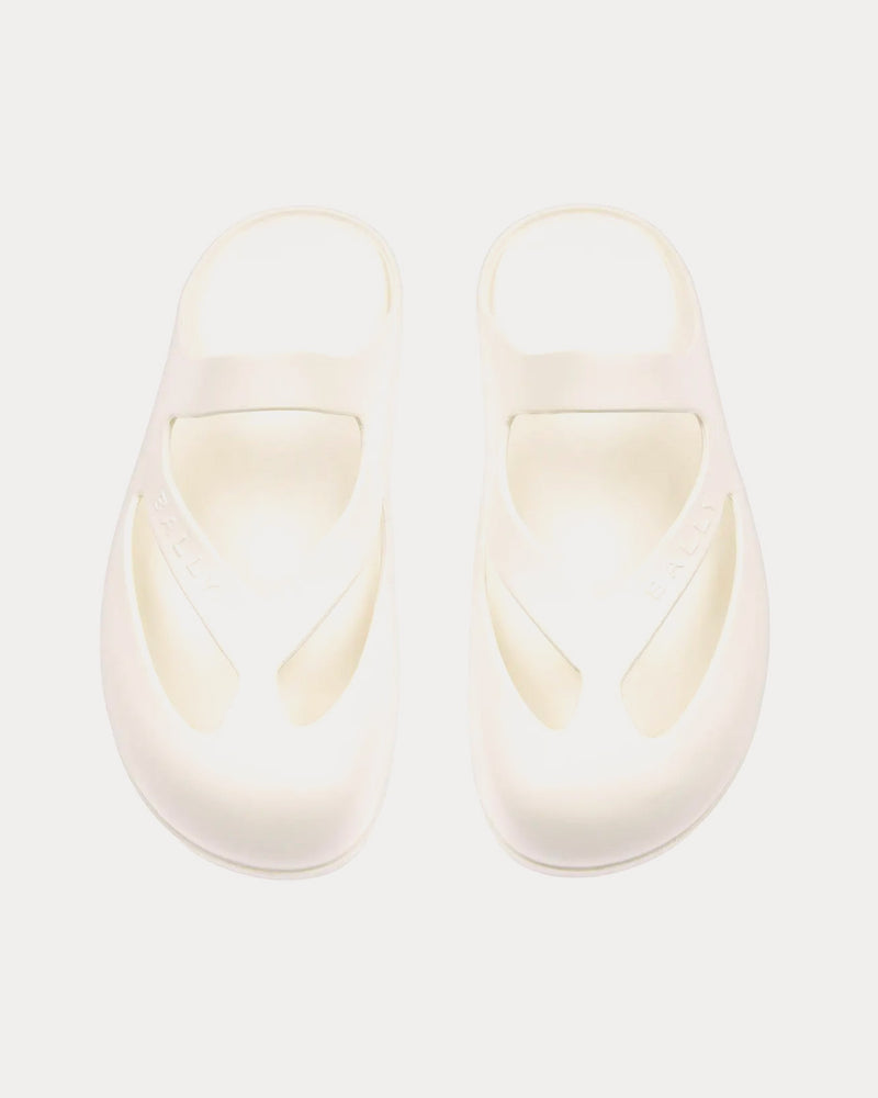 Bally Oaks Rubber White Slide Sandals - 2