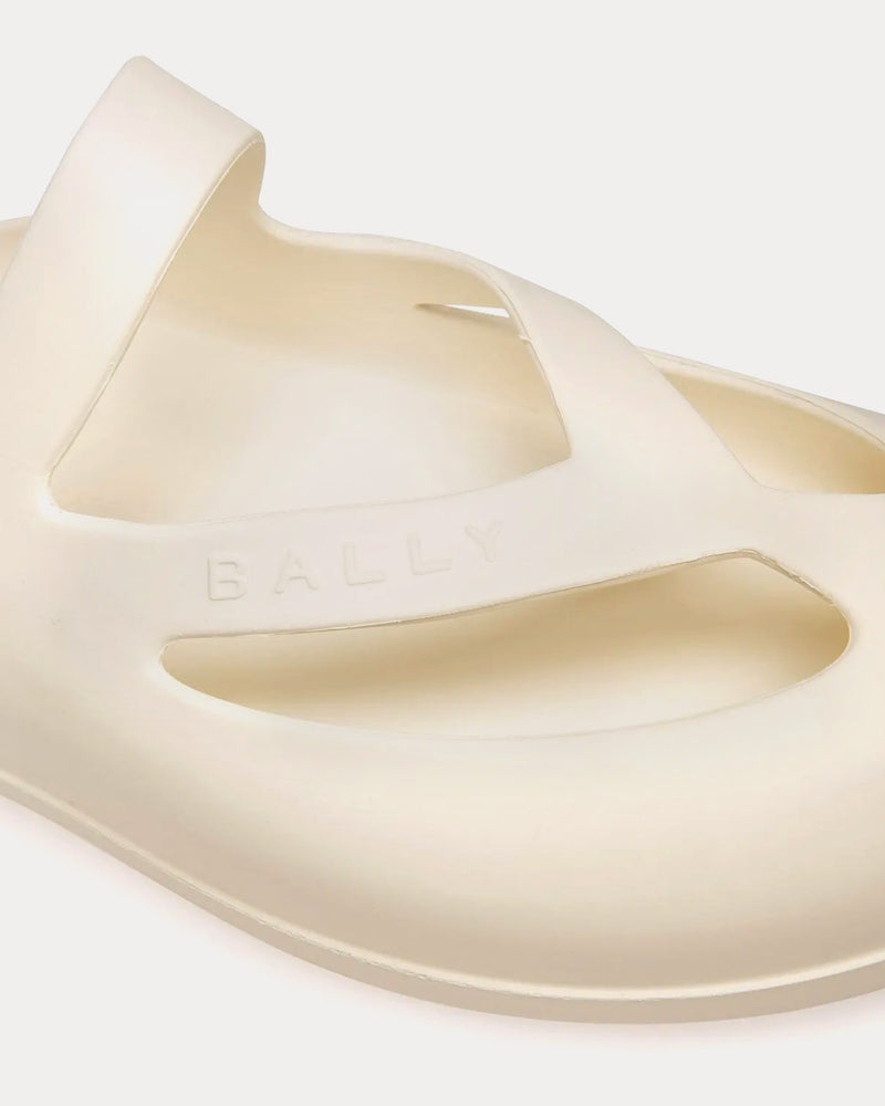 Bally Oaks Rubber White Slide Sandals - 3