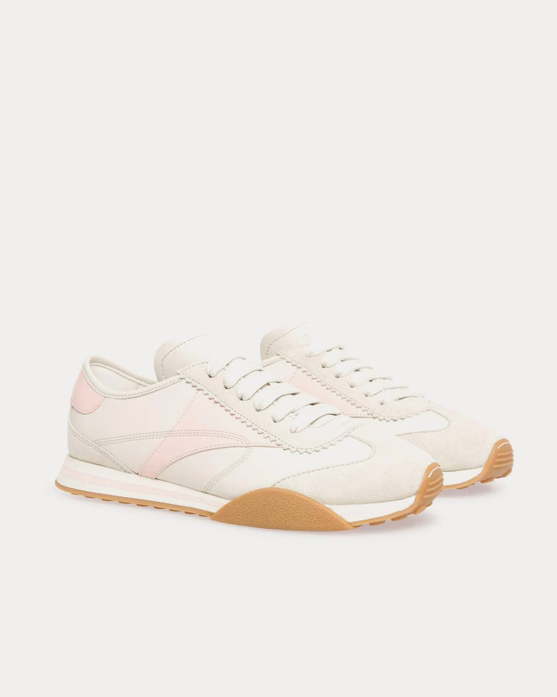 Bally Sussex Leather Dusty White / Rose Low Top Sneakers - 2