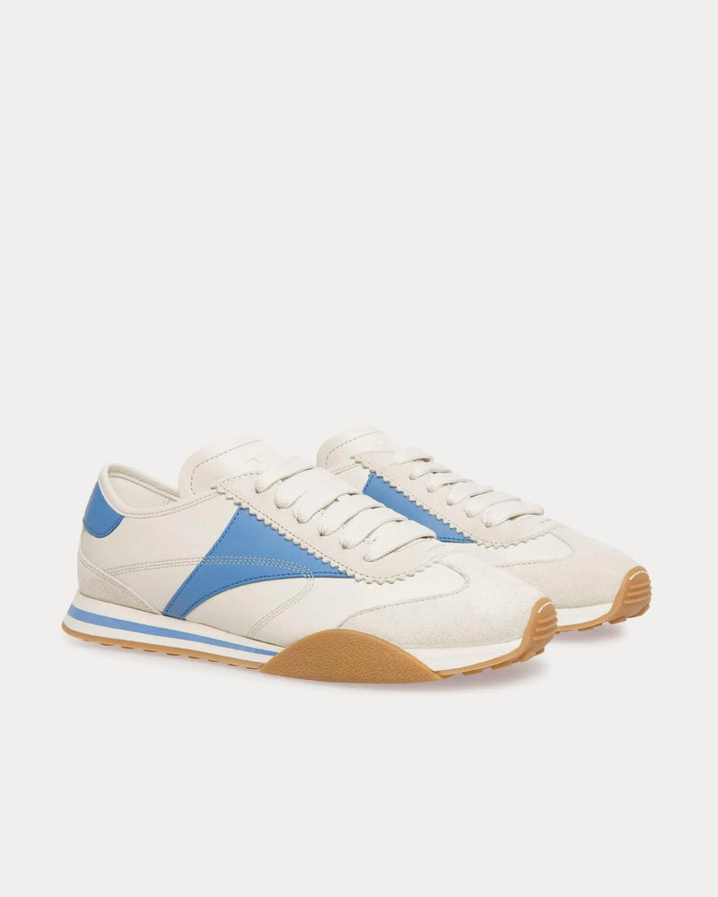 Bally Sussex Leather Dusty White / Blue Low Top Sneakers - 2