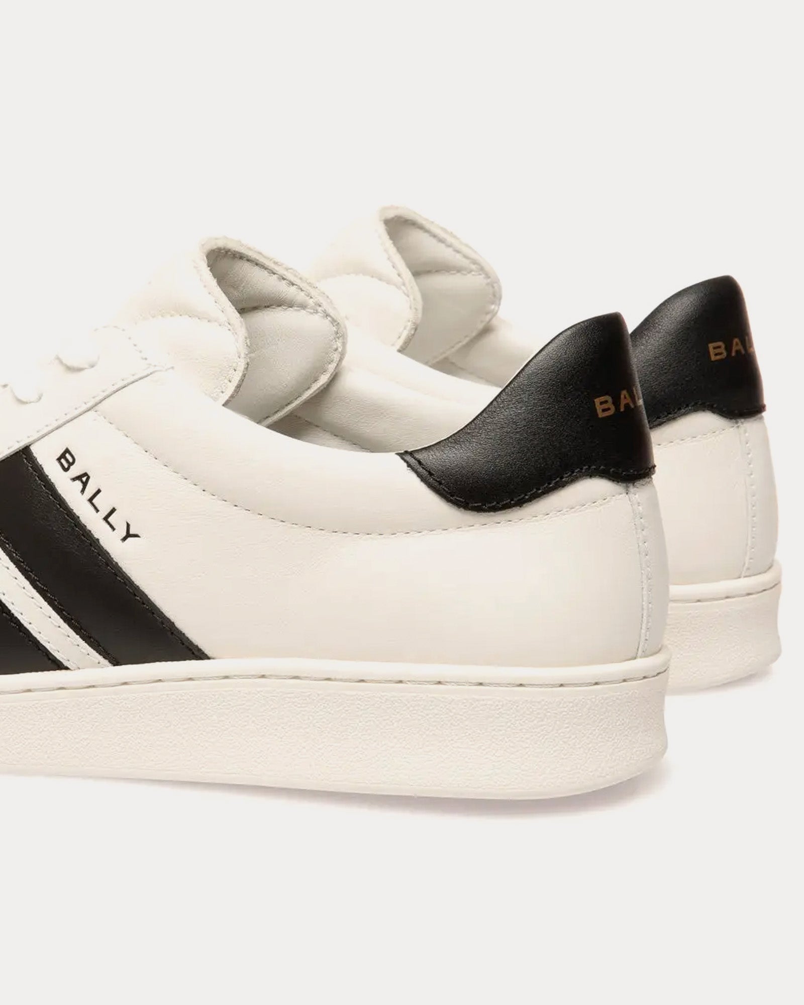 Bally Tennis Leather White / Black Low Top Sneakers - 2