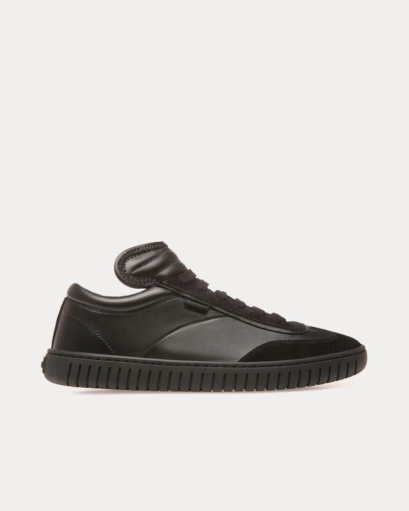 Bally Player Leather & Suede Black Low Top Sneakers - 1