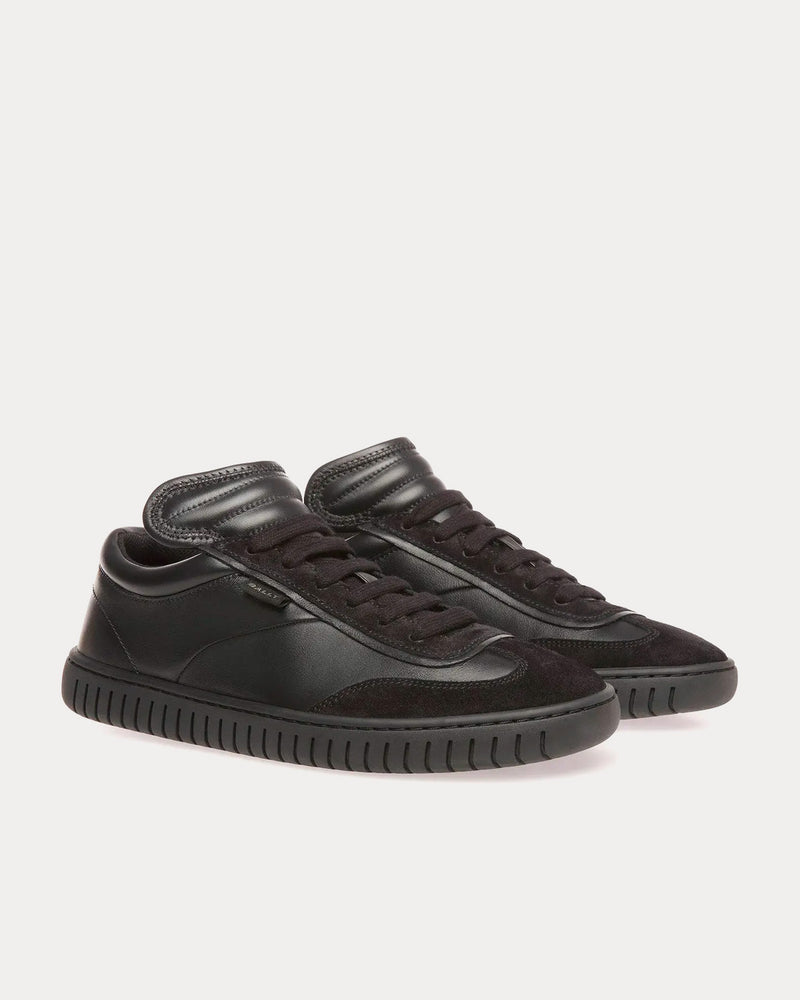 Bally Player Leather & Suede Black Low Top Sneakers - 3