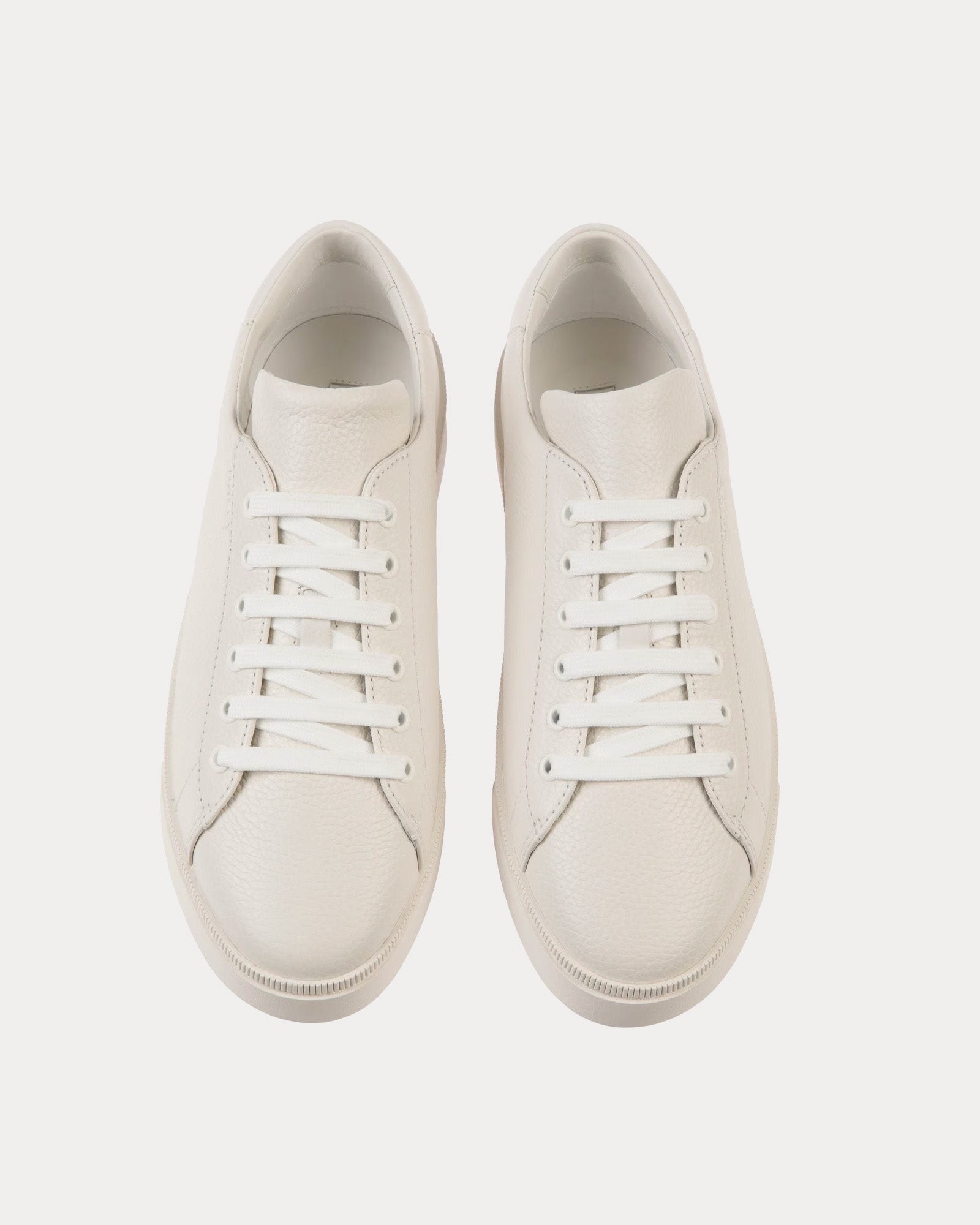 Bally Raise Grained Leather White Low Top Sneakers - 2