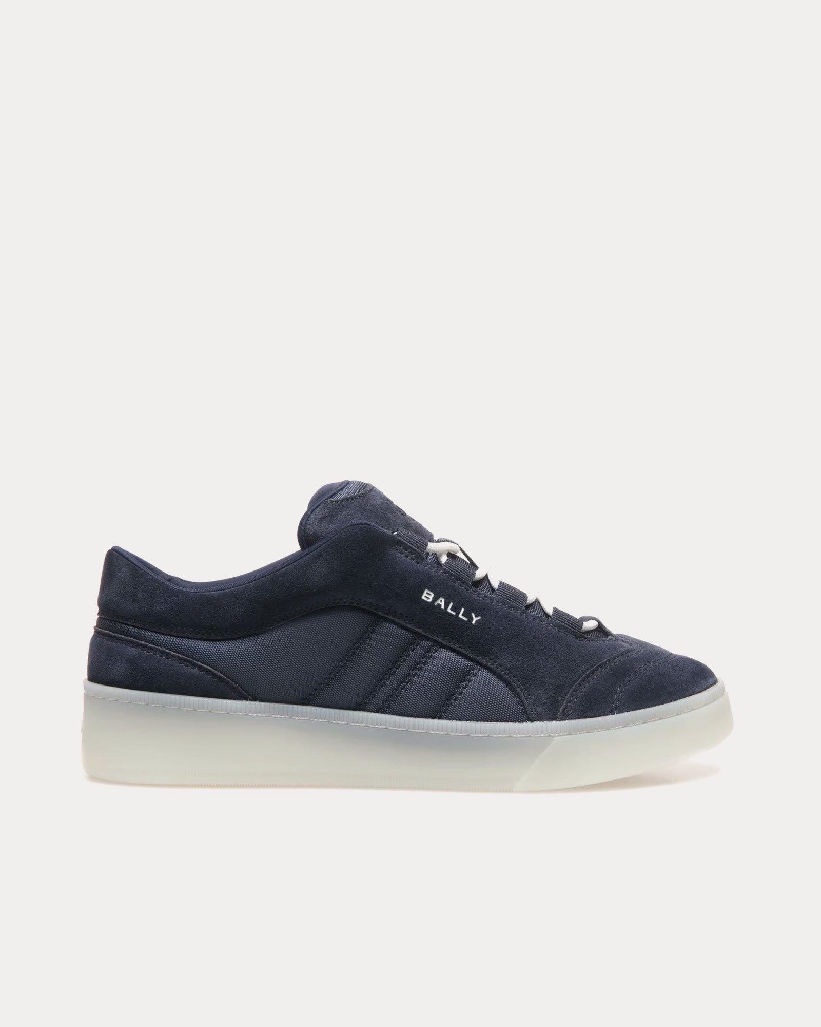 Bally Raise Suede Leather & Nylon Blue Low Top Sneakers - 1