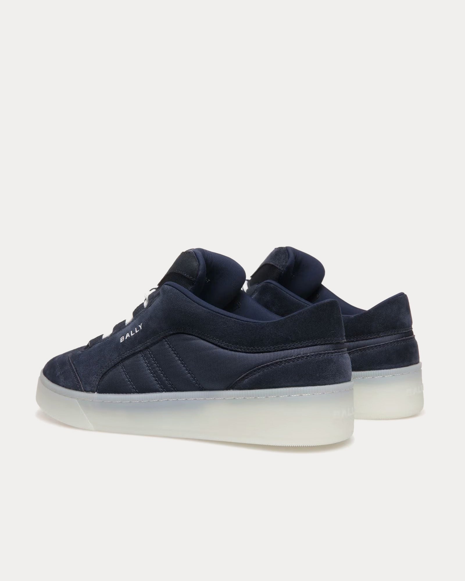 Bally Raise Suede Leather & Nylon Blue Low Top Sneakers - 3