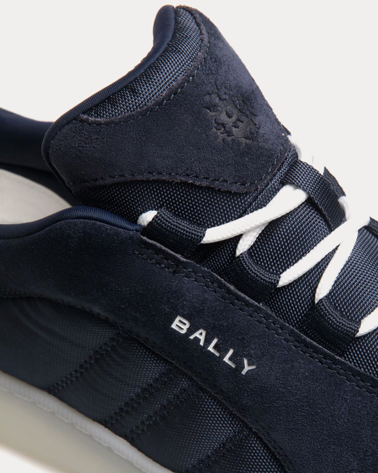 Bally Raise Suede Leather & Nylon Blue Low Top Sneakers - 4