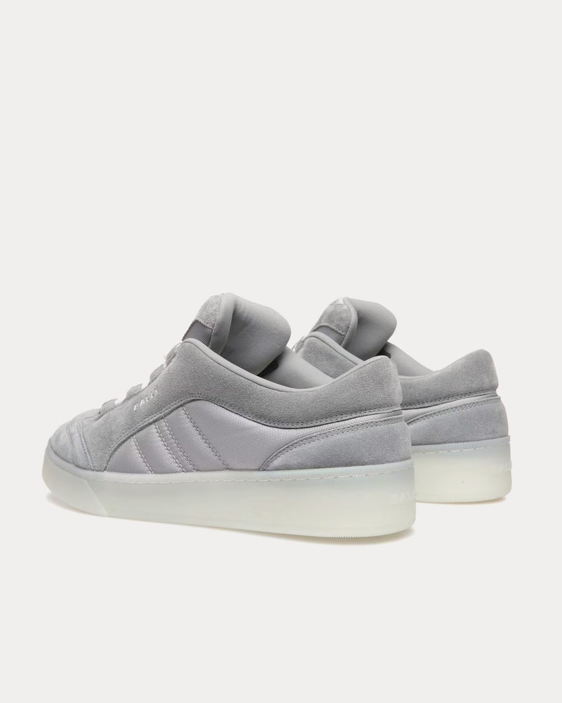 Bally Raise Suede Leather & Nylon Light Grey Low Top Sneakers - 3