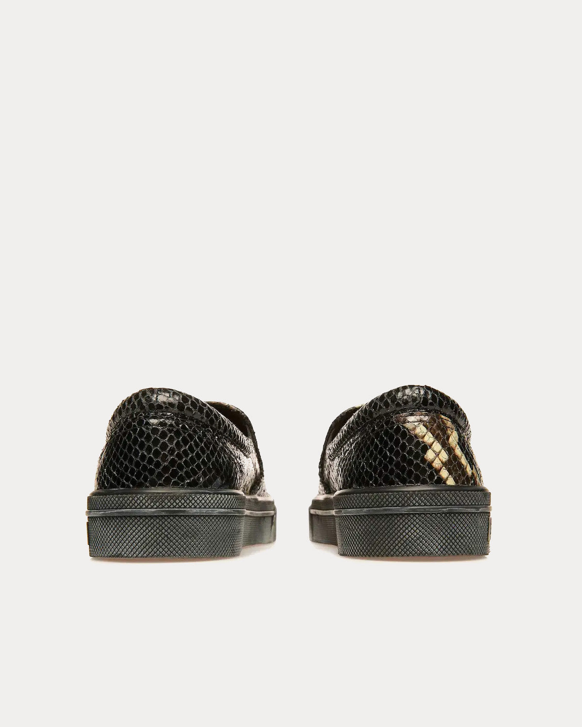 Bally Santa Ana Python Print Black Slip On Sneakers - 3