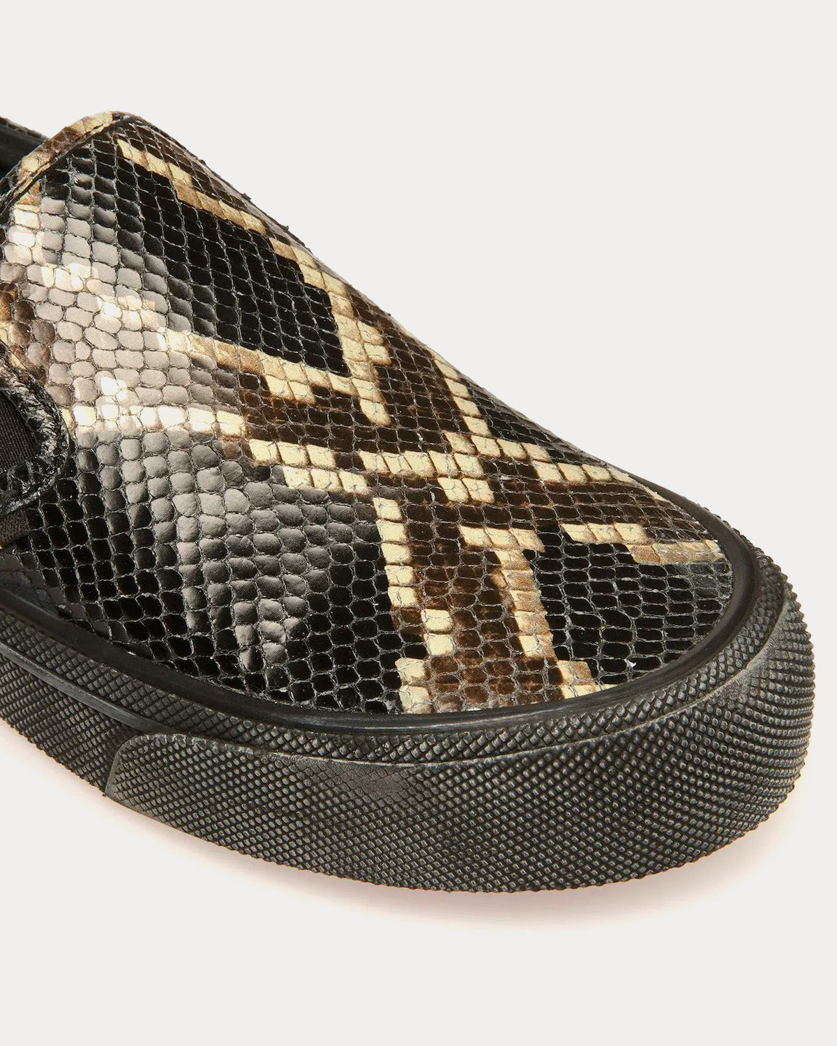 Bally Santa Ana Python Print Black Slip On Sneakers - 4