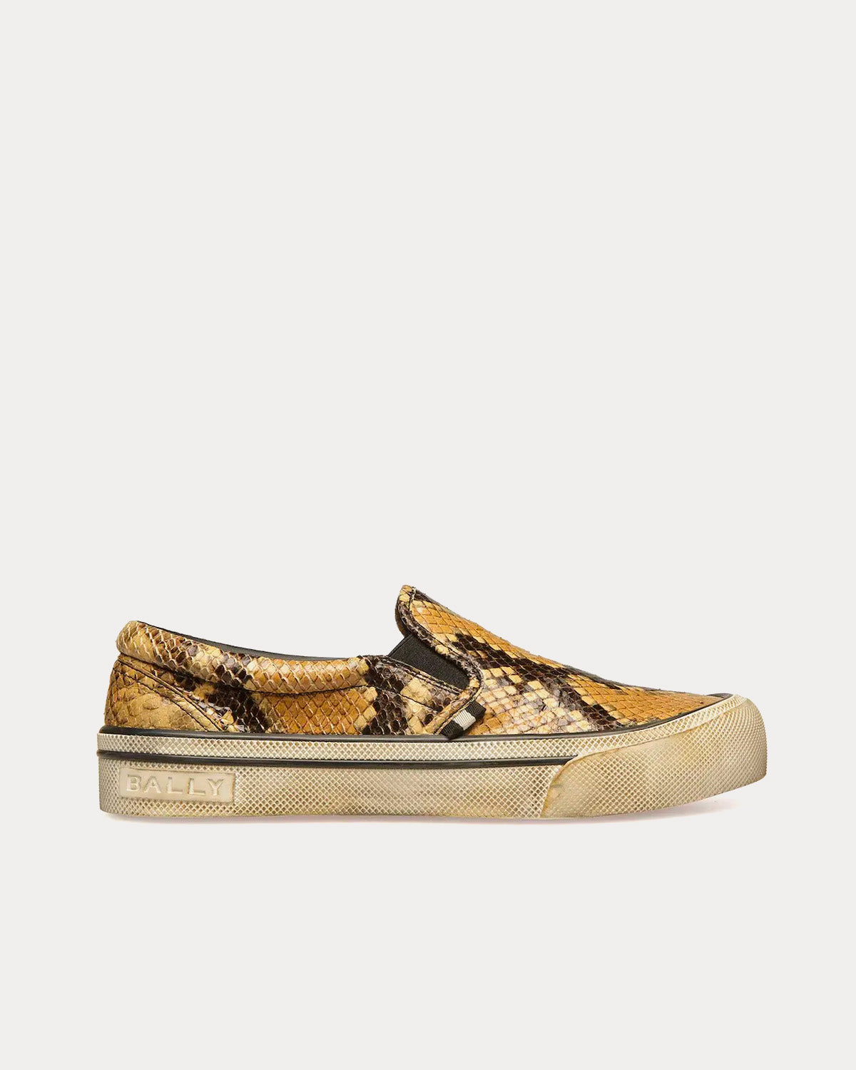 Bally Santa Ana Python Print Slip On Sneakers