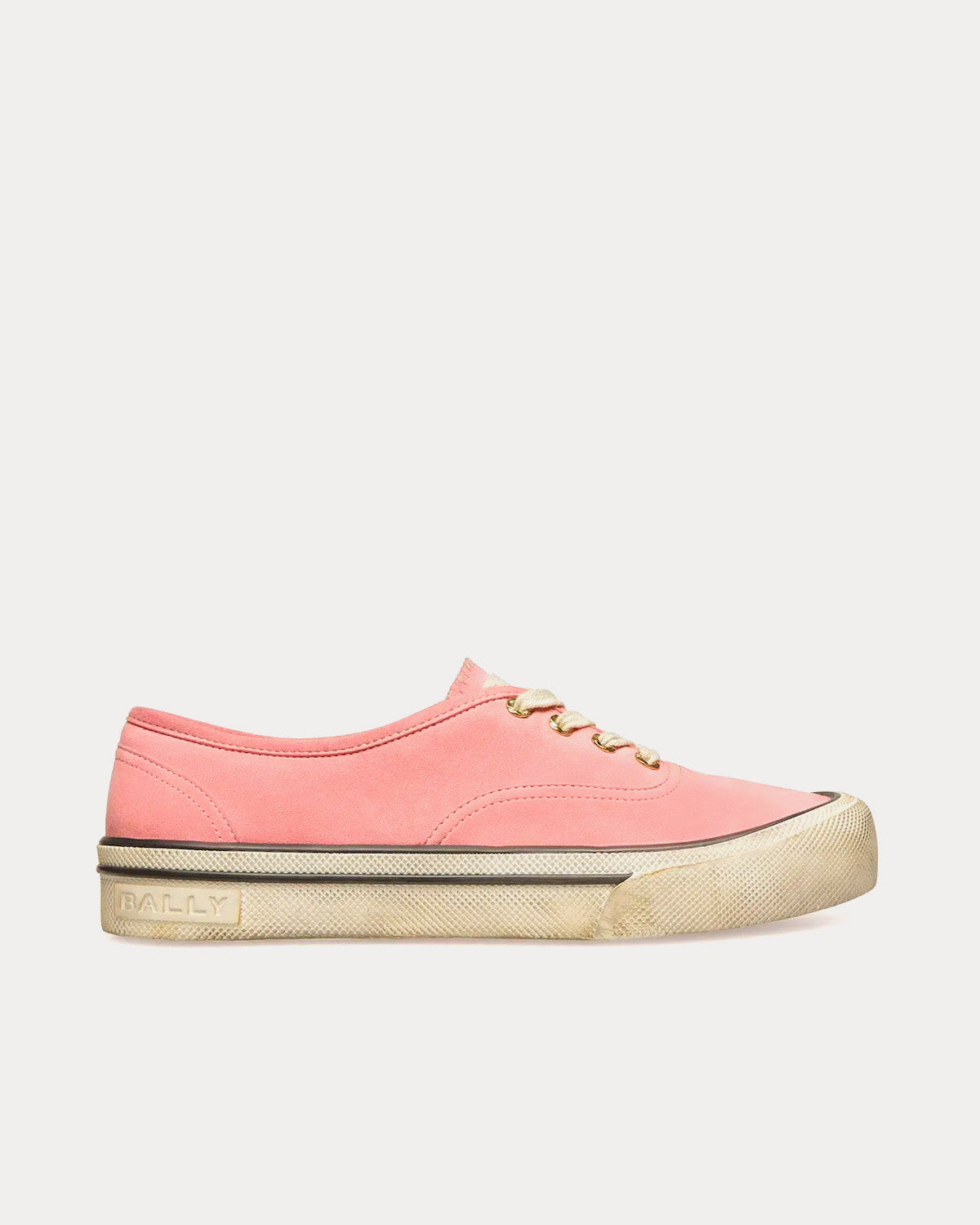 Bally Santa Ana Suede Pink Low Top Sneakers - 1