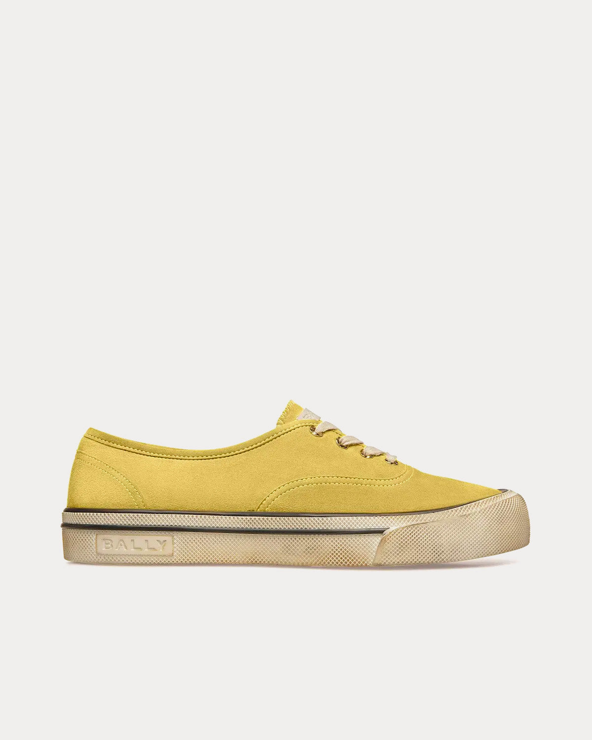 Bally Santa Ana Suede Yellow Low Top Sneakers - 1