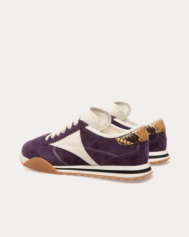 Bally Sussex Leather Purple / White Low Top Sneakers - 3