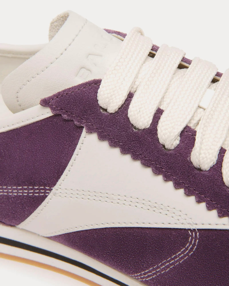 Bally Sussex Leather Purple / White Low Top Sneakers - 4