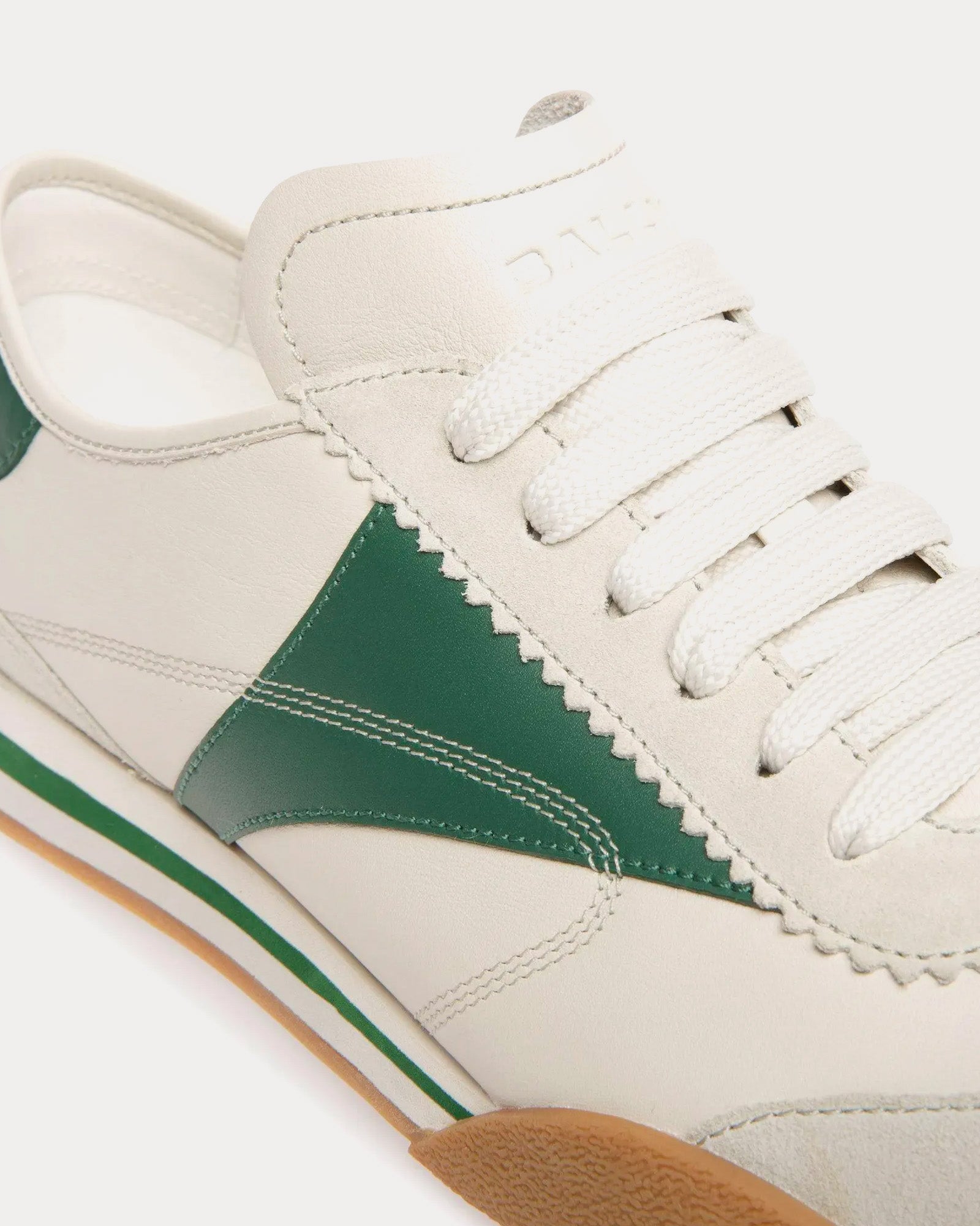 Bally Sussex Leather & Fabric White / Green Low Top Sneakers - 4