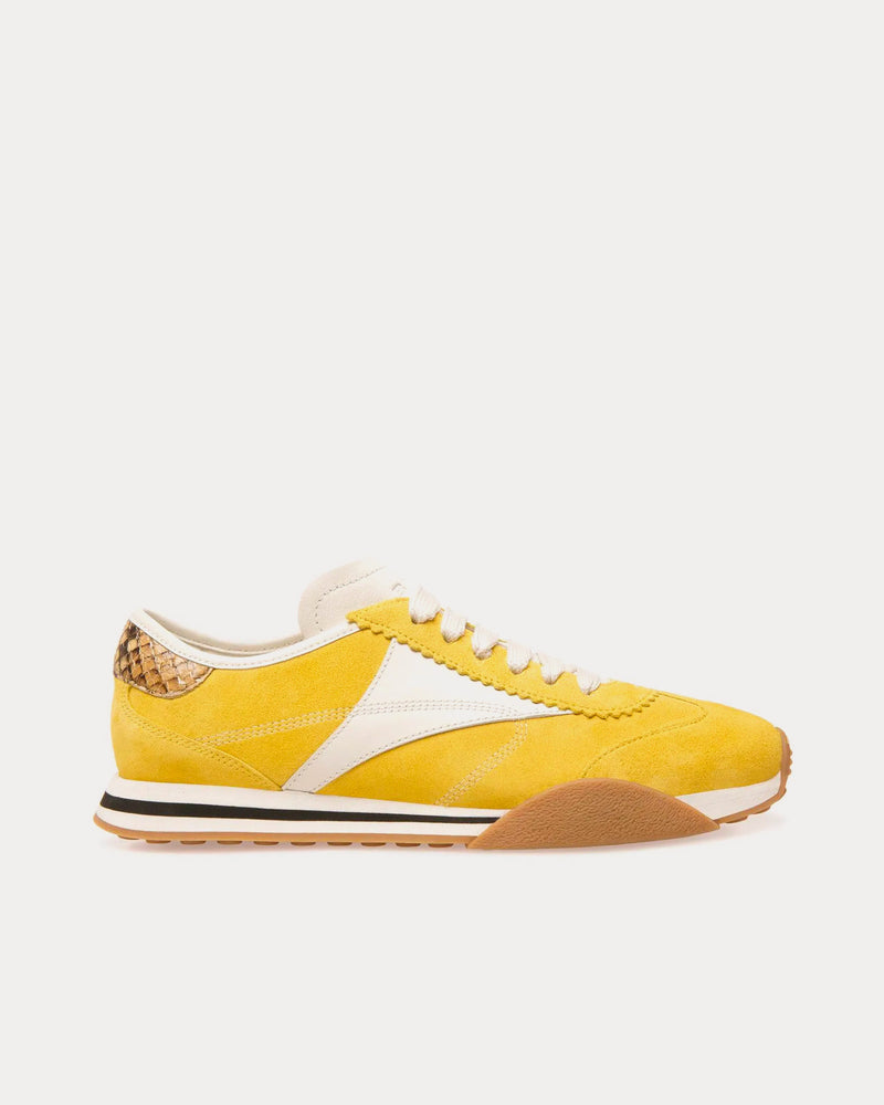 Bally Sussex Leather Yellow / White Low Top Sneakers - 1