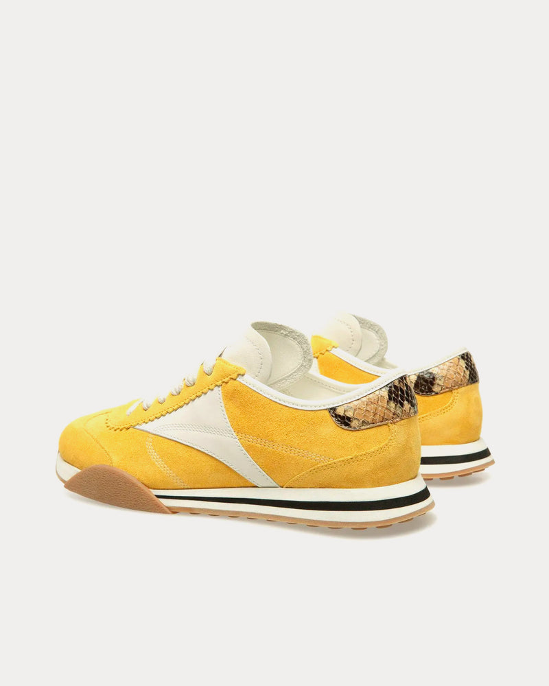 Bally Sussex Leather Yellow / White Low Top Sneakers - 3