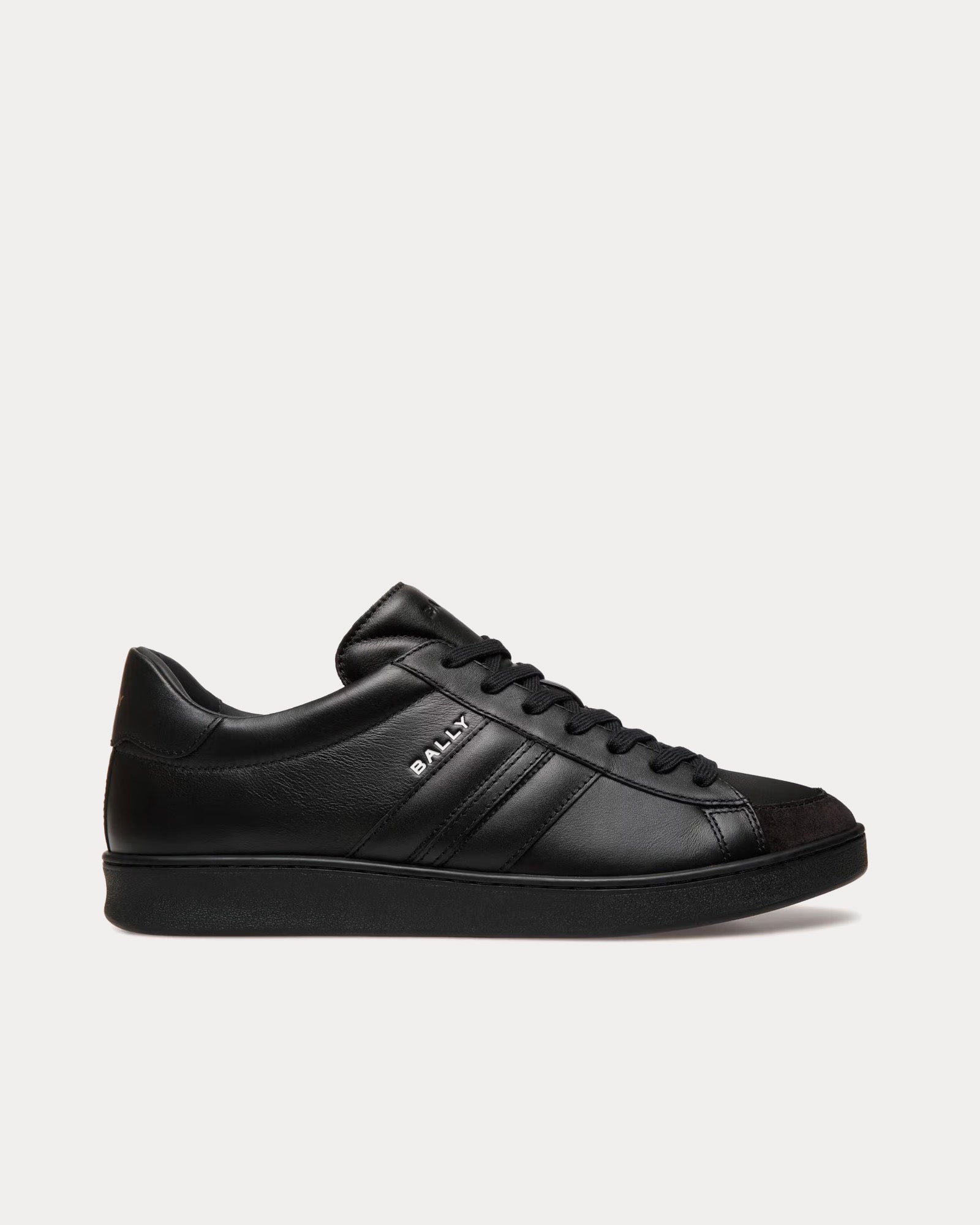 Bally Tennis Leather Black Low Top Sneakers - 1