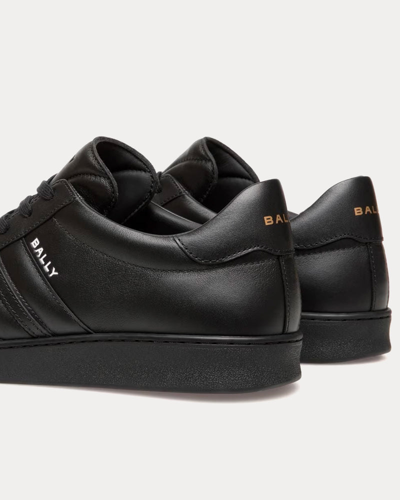 Bally Tennis Leather Black Low Top Sneakers - 3