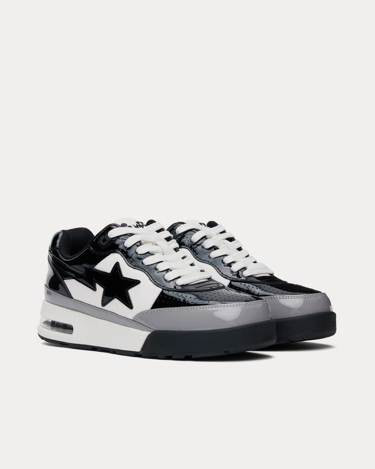 A Bathing APE Road Sta #2 M1 Black / White Low Top Sneakers - 2