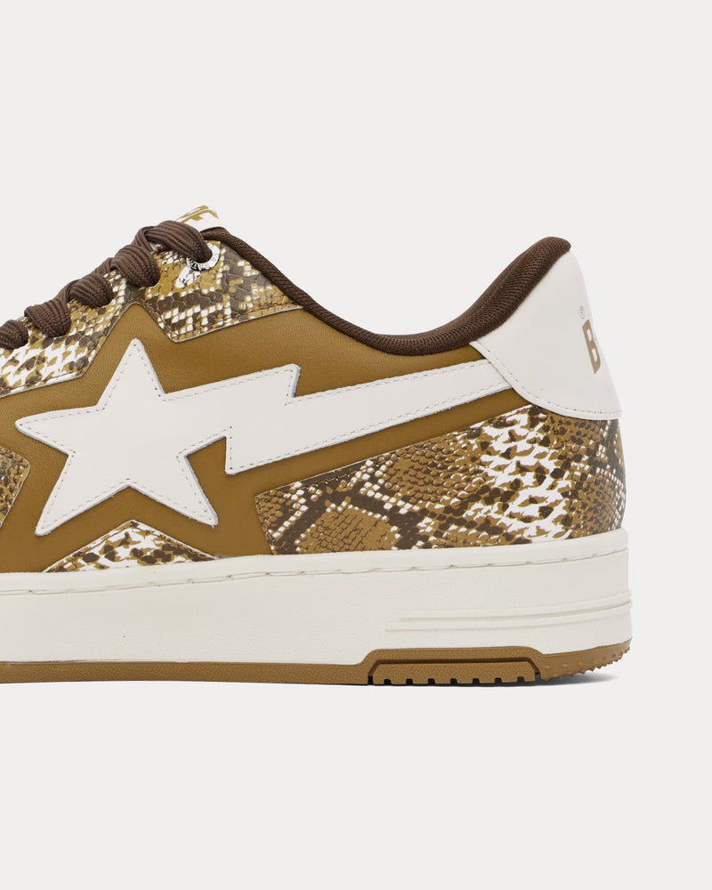 A Bathing APE Bape Sta Tan / White Low Top Sneakers - 2