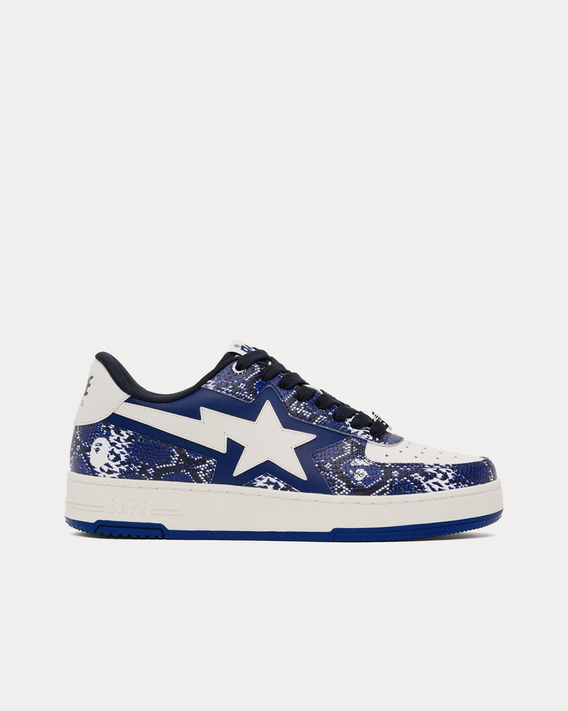 A Bathing APE Bape Sta Blue / White Low Top Sneakers - 1