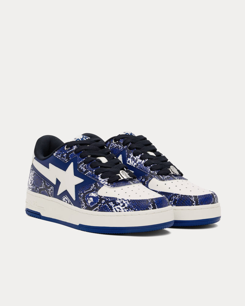 A Bathing APE Bape Sta Blue / White Low Top Sneakers - 2