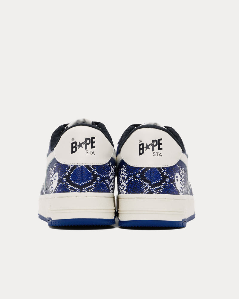 A Bathing APE Bape Sta Blue / White Low Top Sneakers - 3