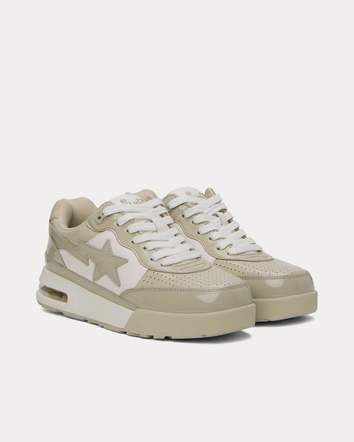 A Bathing APE Road Sta #2 M1 Beige / White Low Top Sneakers - 2