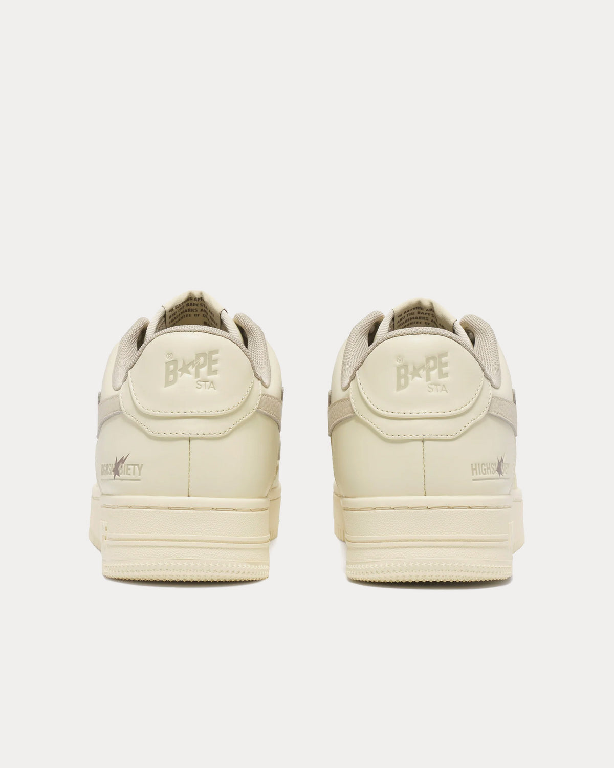 A Bathing APE x Highsnobiety Bape Sta Leather Ivory Low Top Sneakers -  Sneak in Peace