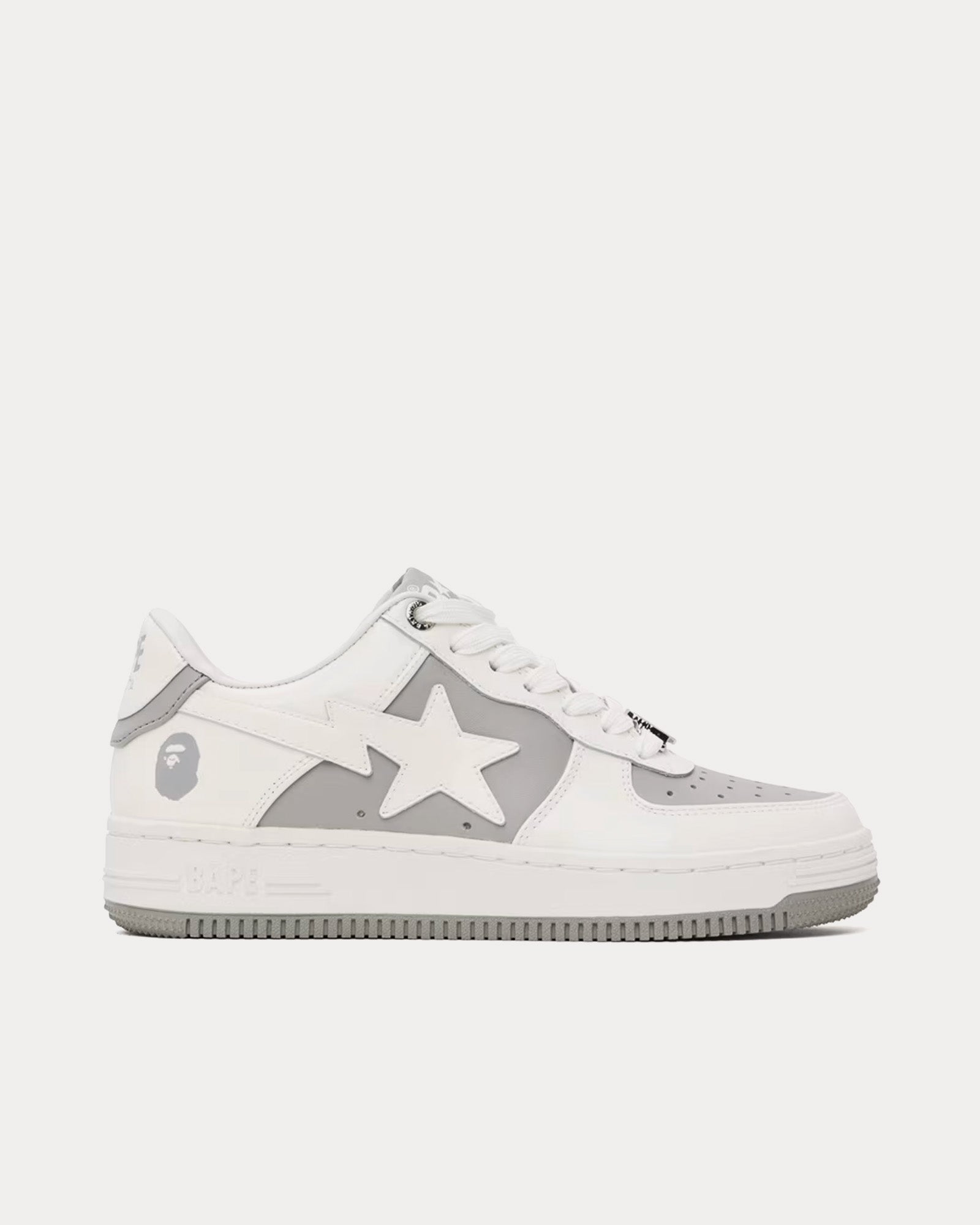 A Bathing APE Bape Sta #6 White / Grey Low Top Sneakers - 1