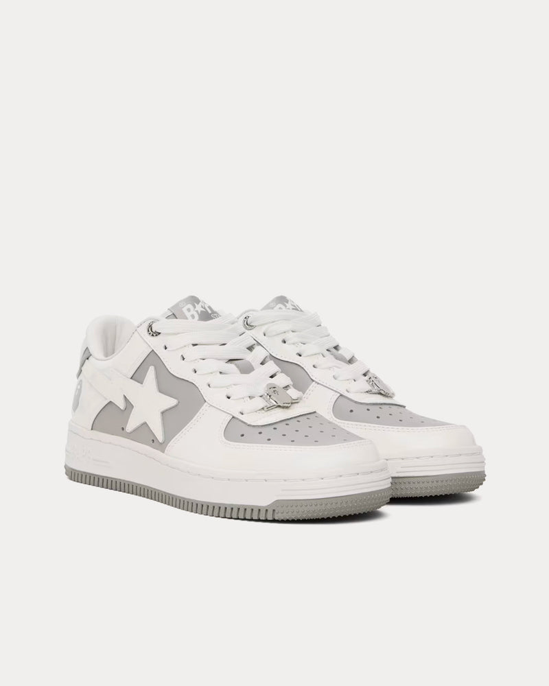 A Bathing APE Bape Sta #6 White / Grey Low Top Sneakers - 2