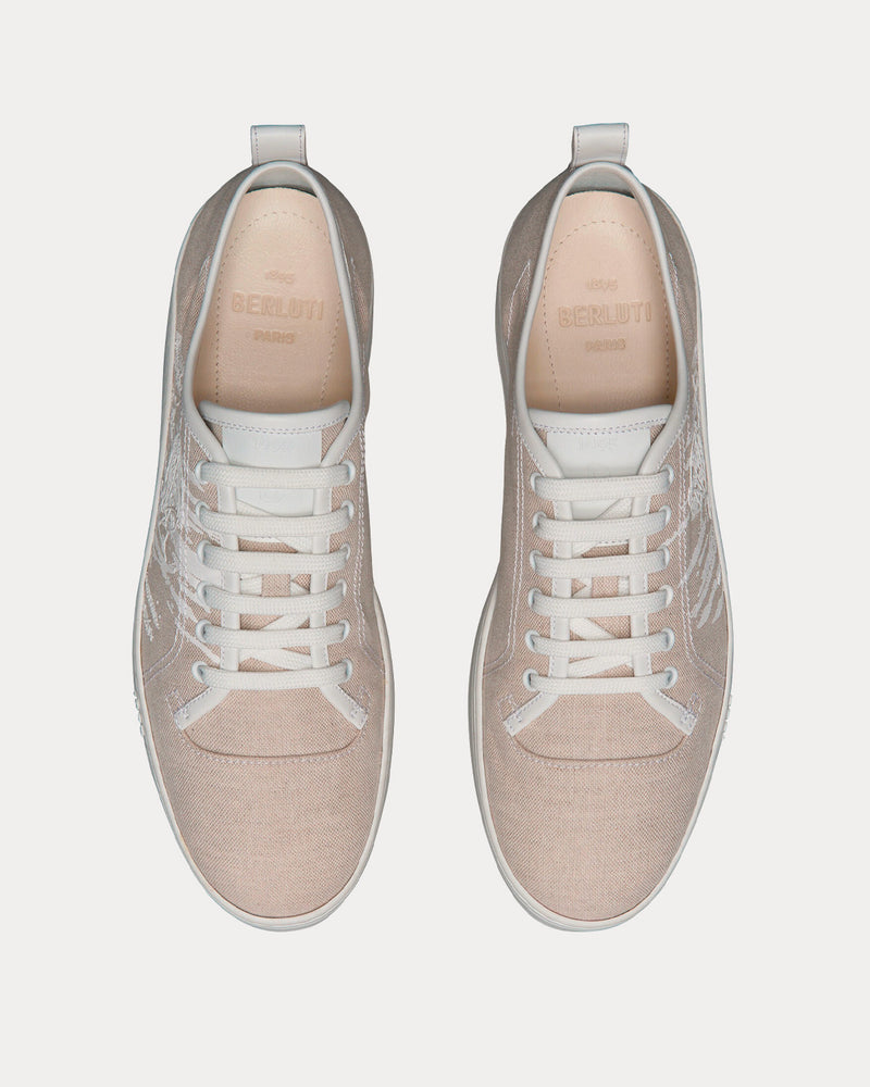 Berluti Playtime Cotton Beige Low Top Sneakers - 2