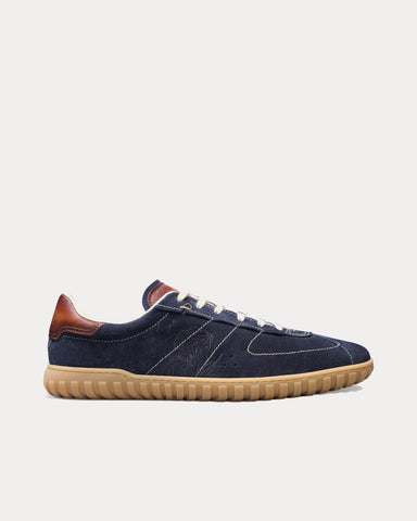 Berluti Scritto Suede Navy Low Top Sneakers