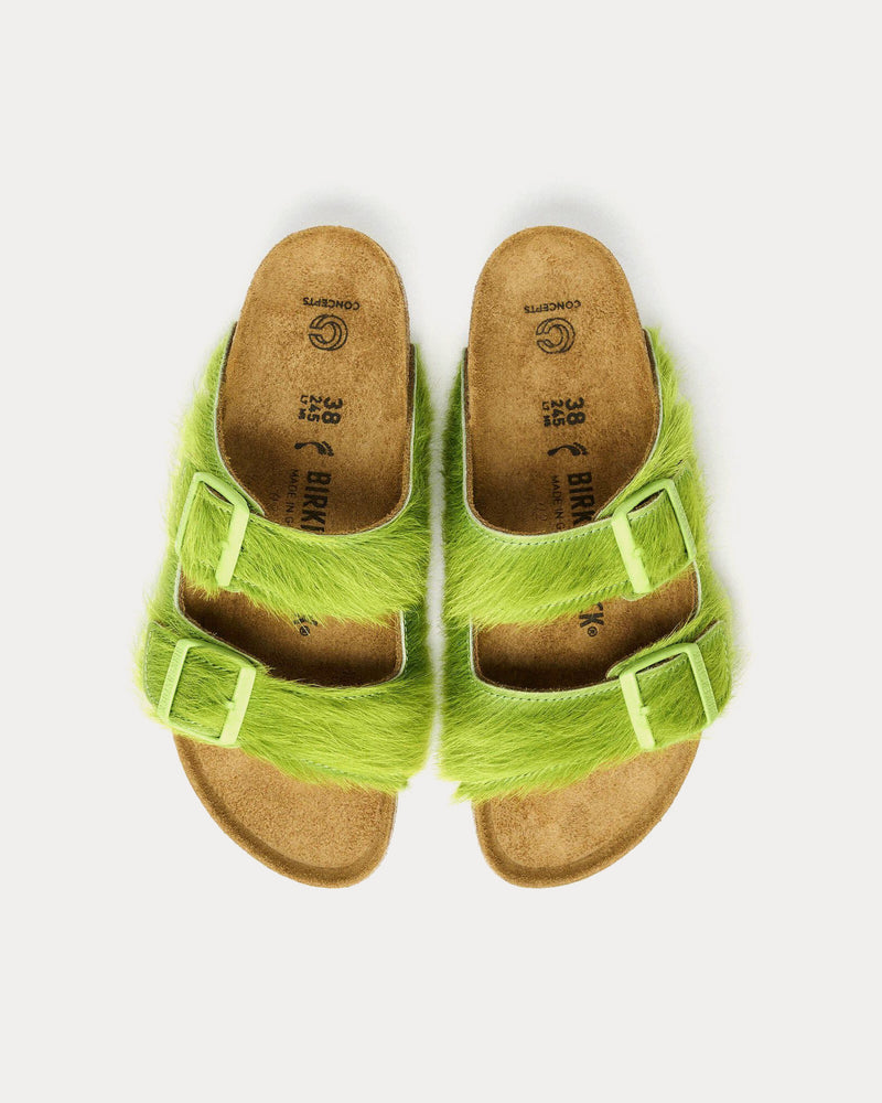 Birkenstock x Concepts 1774 Arizona Fur Lime Green Sandals - 2