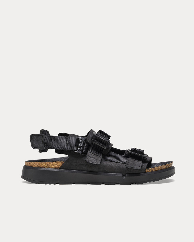 Birkenstock Shinjuku Natural Leather & Textile Black Sandals - 1