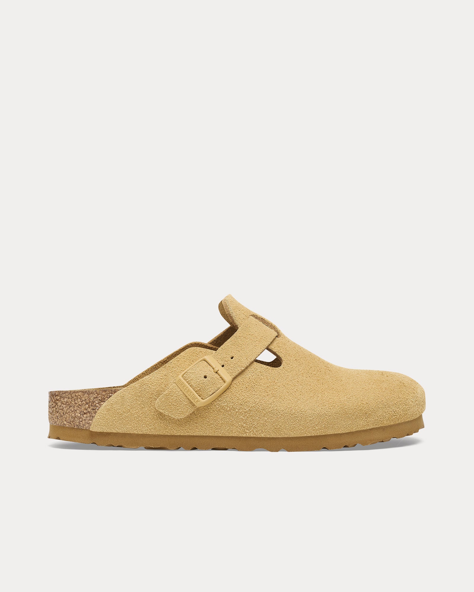 Birkenstock Boston Suede Leather Latte Cream Clogs - 1