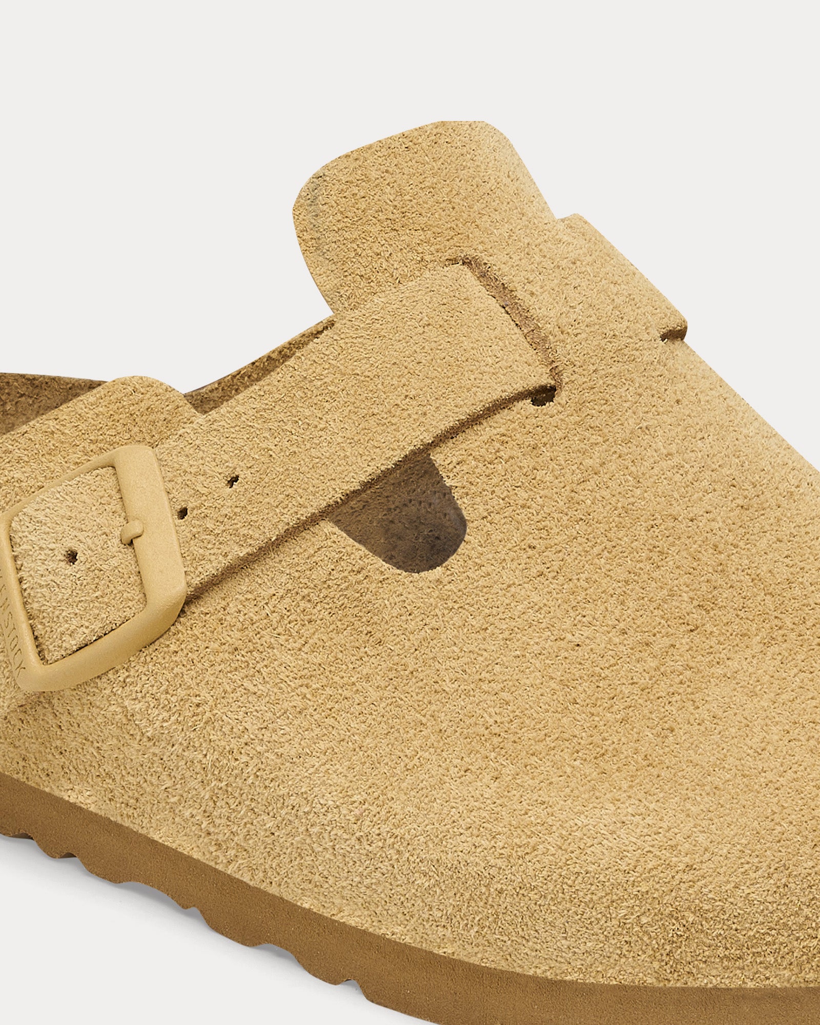 Birkenstock Boston Suede Leather Latte Cream Clogs - 3