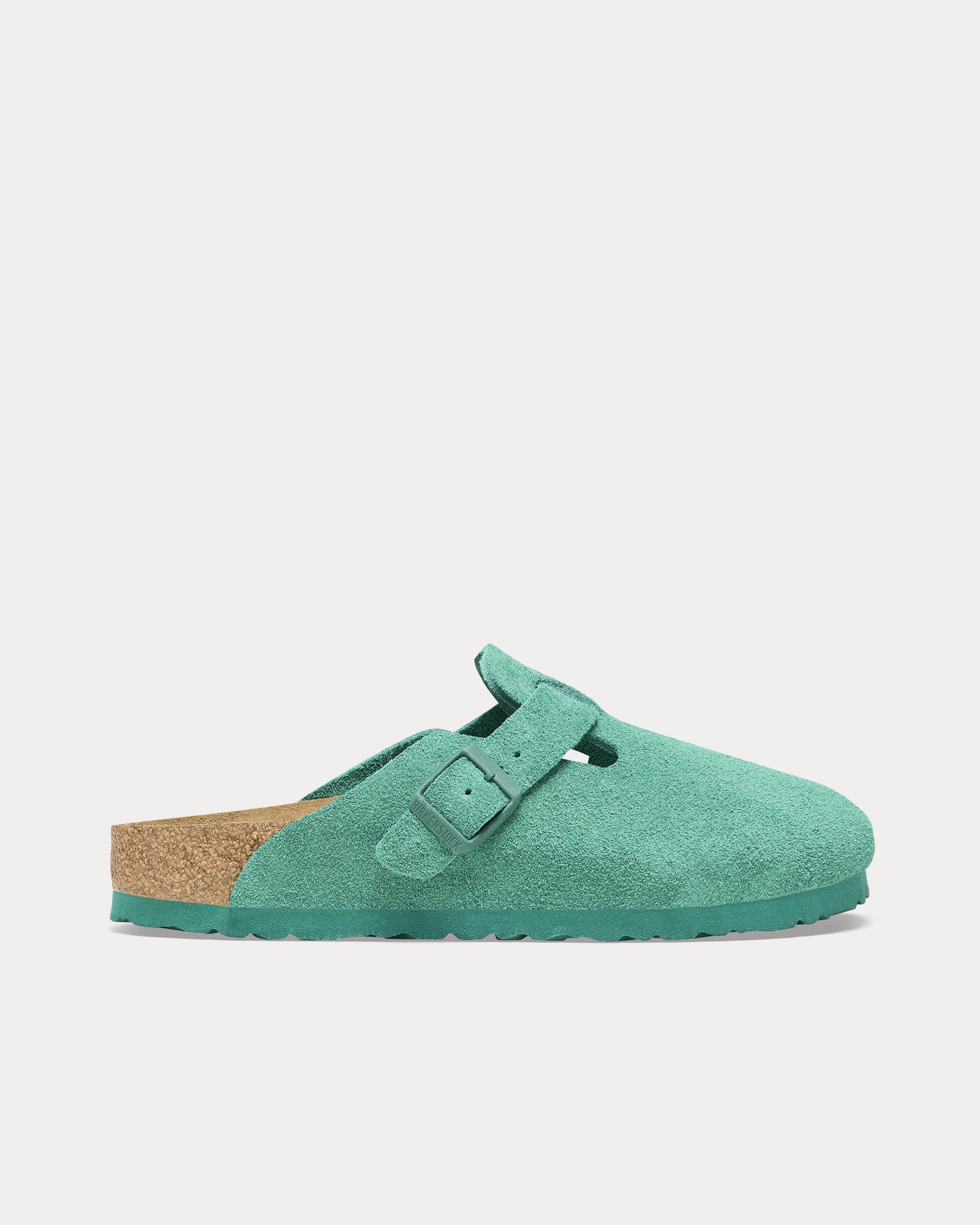 Birkenstock Boston Suede Leather Digital Green Clogs - 1