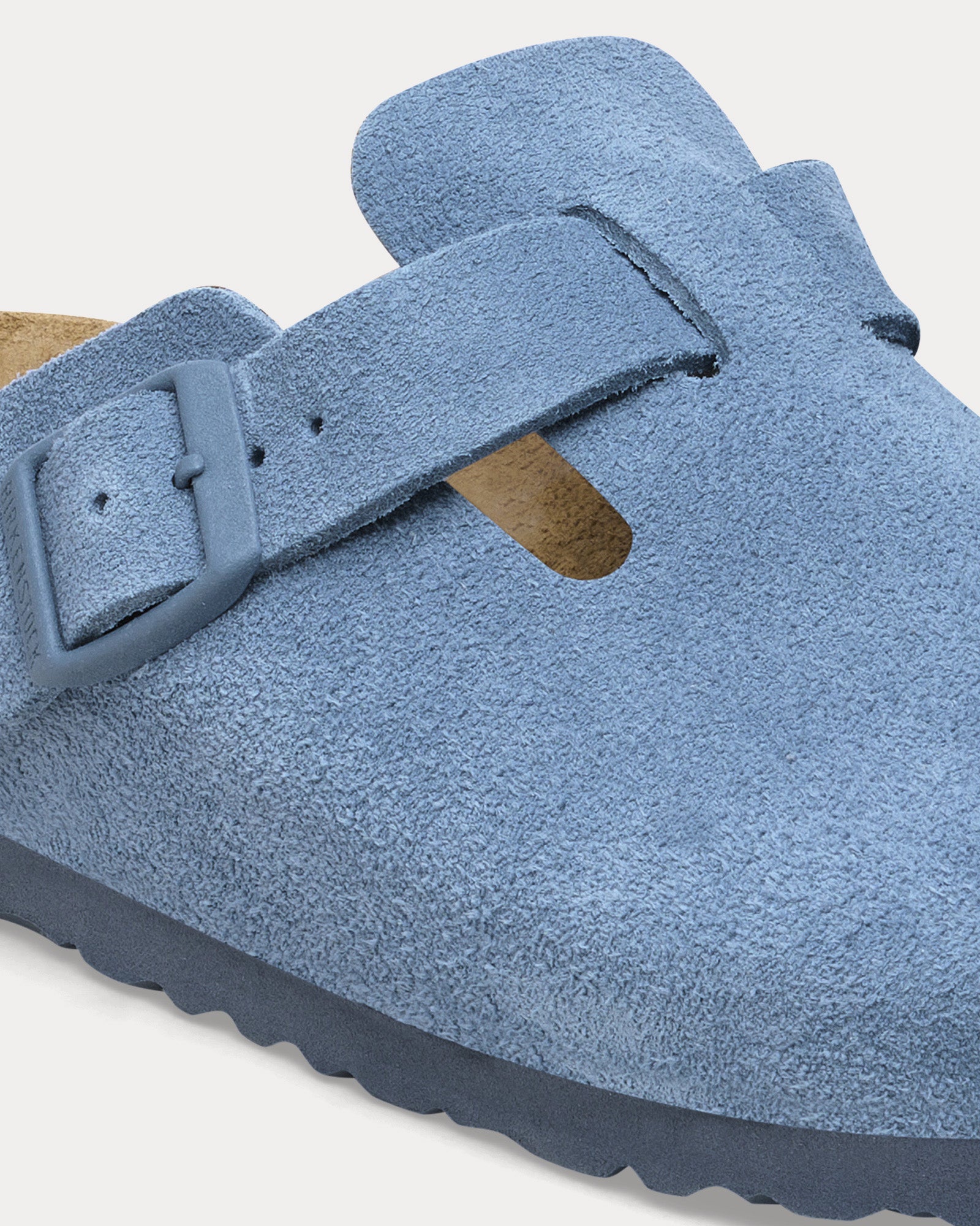 Birkenstock Boston Suede Leather Elemental Blue Clogs - 3