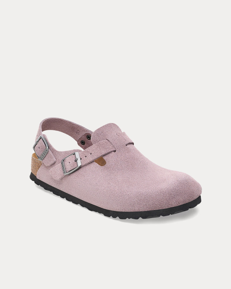 Birkenstock Tokio Suede Purple / Faded Purple Clogs - 3