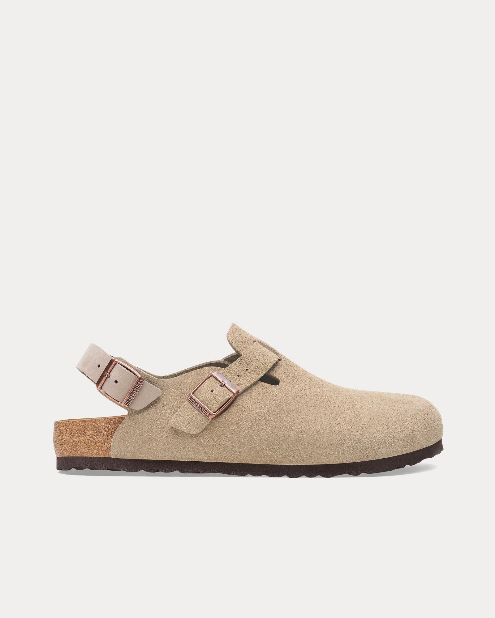 Birkenstock Tokio Suede Beige / Taupe Clogs - 1