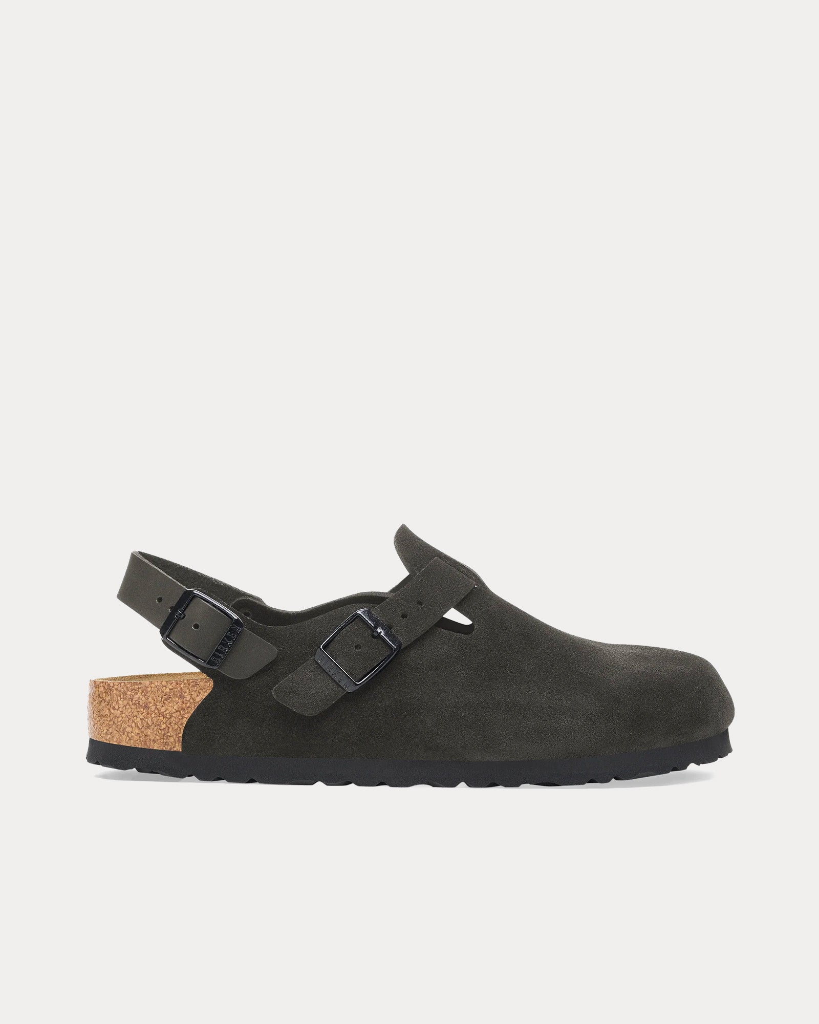 Birkenstock Tokio Suede Black / Black Clogs - 1