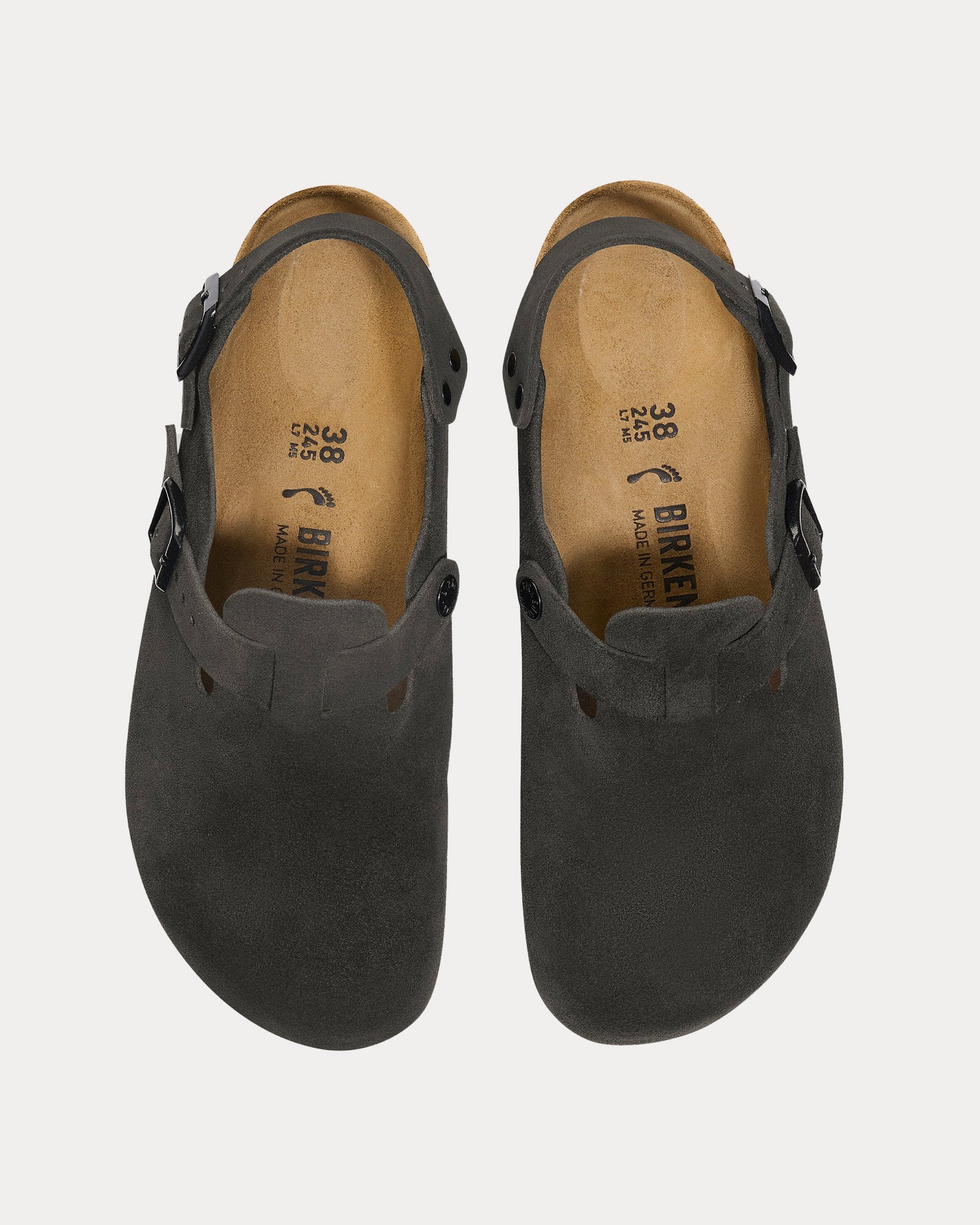 Birkenstock Tokio Suede Black / Black Clogs - 2